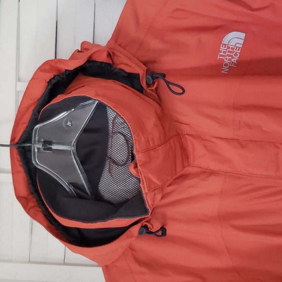 The North Face burnt orange full zip hide hoodie hypervent mens wind jac… - Picture 2 of 7